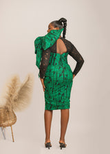 GRACIE AFRICAN PRINT CORSET DRESS