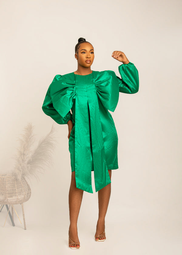 LONA GREEN SHIFT DRESS