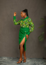 CHIMA AFRICAN PRINT SKIRT
