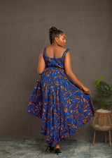 ELNA AFRICAN PRINT WRAP MAXI DRESS