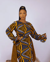 LOLA AFRICAN PRINT LONG SLEEVE TOP