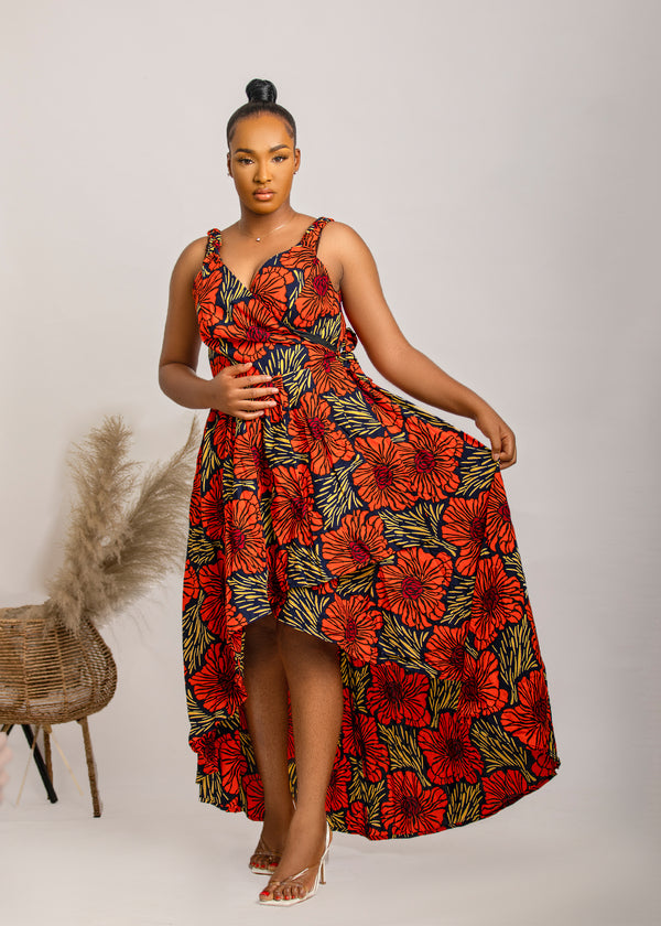 ADA AFRICAN PRINT CORSET DRESS