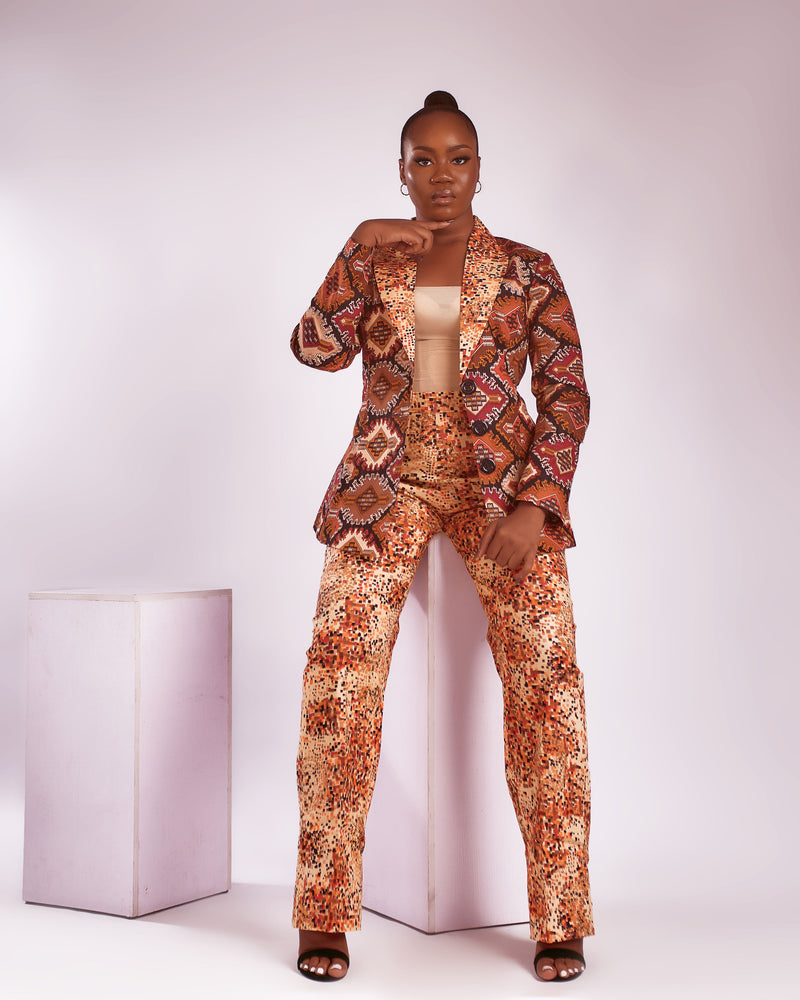 TARAJI AFRICAN PRINT BLAZER