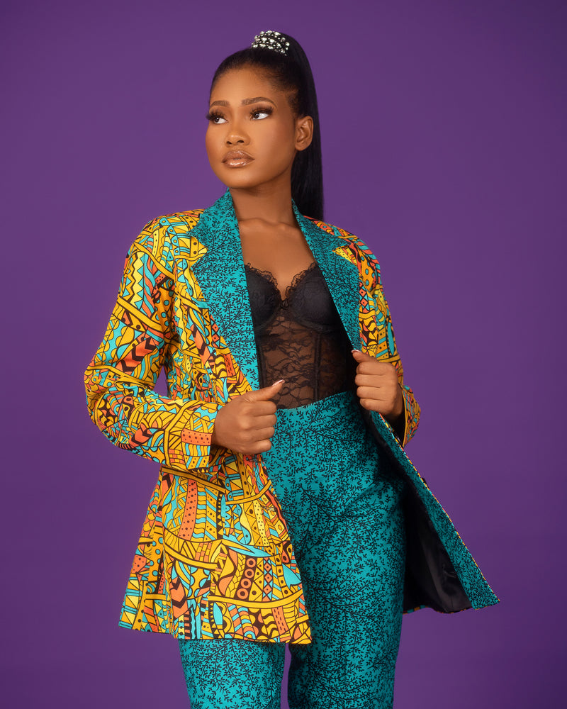 JACQUIE AFRICAN PRINT BLAZER